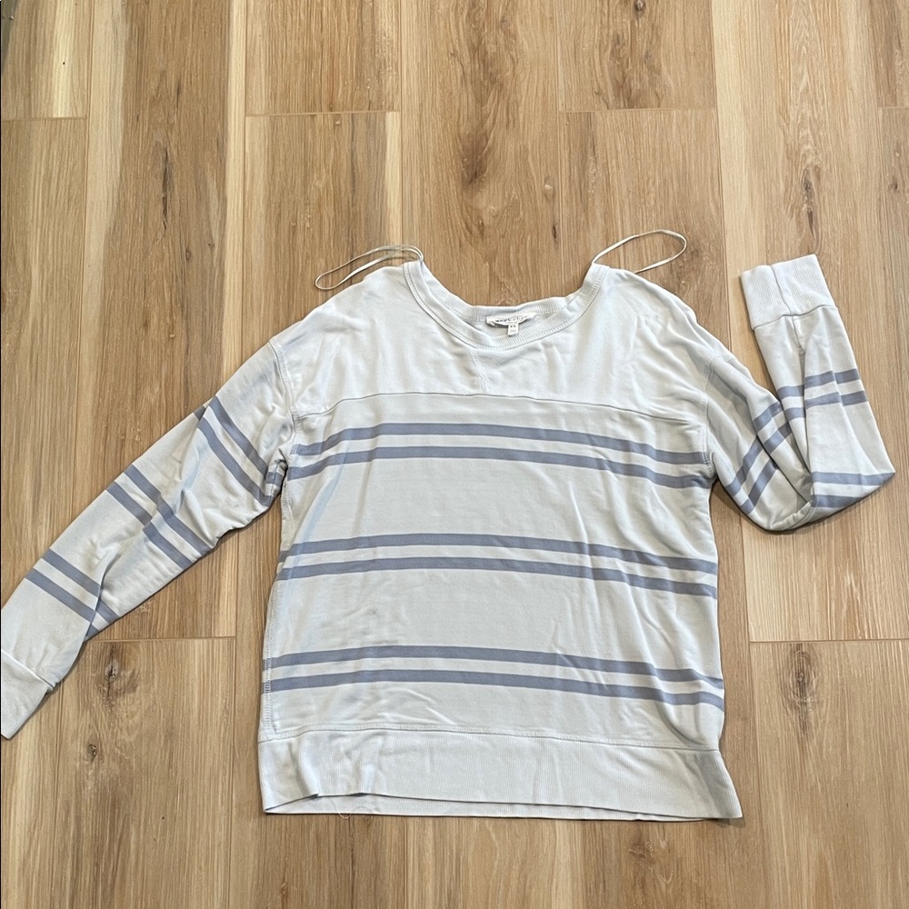 Workshop Republic Clothing Light Blue Striped Top